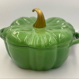 2QT Dutch Oven Green Pumpkin Smith & Cast Iron